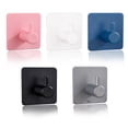 thumbnail image 4 of Plastic Self Adhesive Wall Coat Rack Key Holder Rack Towel Hooks Clothes, 4 of 5