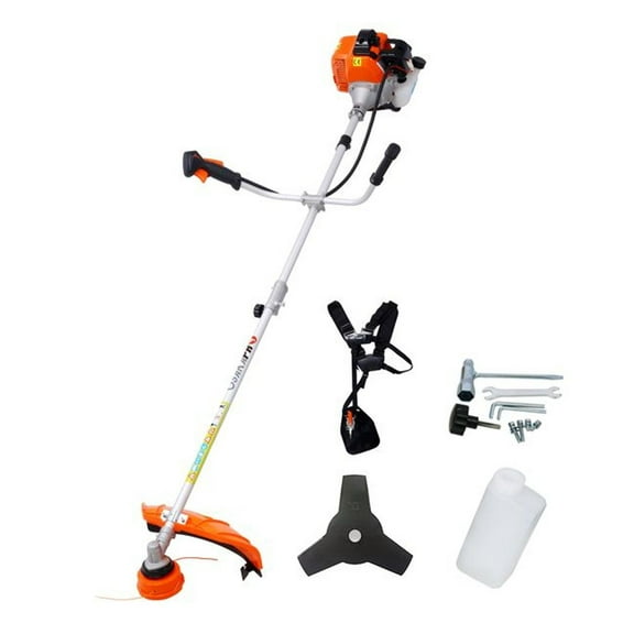 52cc Weed Eater/Wacker Gas Powered, 2 in 1 String Trimme,with 10'' Brush Cutter,Rubber Handle & Shoulder Strap Included