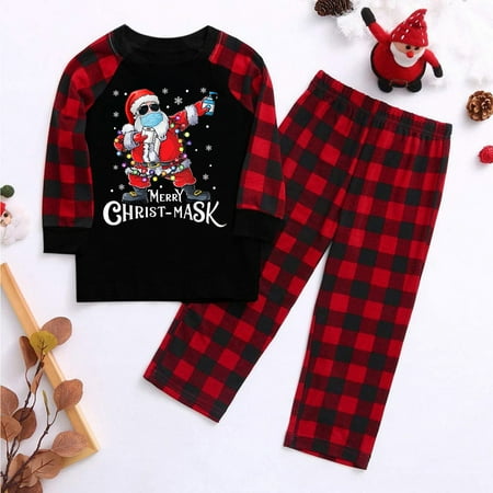 

Family Matching Outfits Merry Christmas Children Kids Blouse Tops Pants Xmas Family Clothes Pajamas For Xmas Party