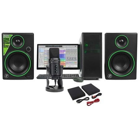 - SAMSON G-Track Pro Studio USB Condenser Microphone+Interface+(2) Mackie Monitors