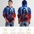 thumbnail image 6 of LAOLIUSN Hoodies Men Skull 3D Graphic Print Sweatshirts Pullover Tops with Pocket, S-4XL, 6 of 7