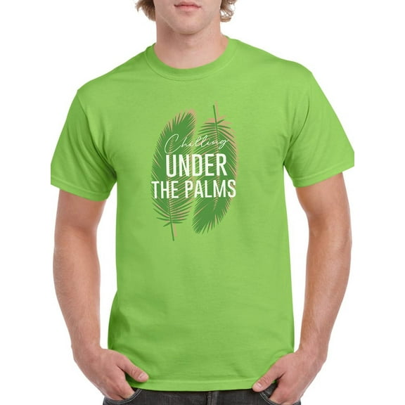 Chilling Under The Palms Men T-Shirt, Male x-Large