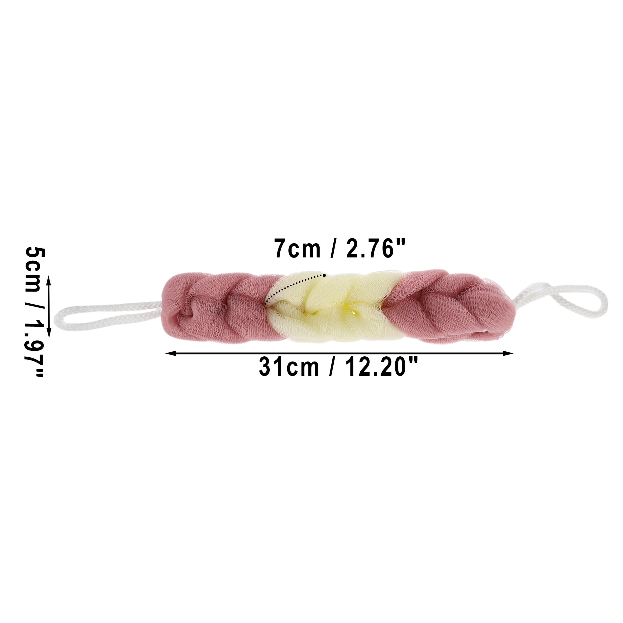 Unique Bargains Long Stretch Back Sponge 12.20"x2.76"x1.97" 1 Pc Beige, Pink