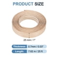 thumbnail image 2 of Bisel de Uxcell, cinta de chapa de madera prepegada flexible para bisel de contrachapado con adhesivo termofusible para restauración de muebles de roble rojo 1 pulgada x 25 pies, 2 of 7