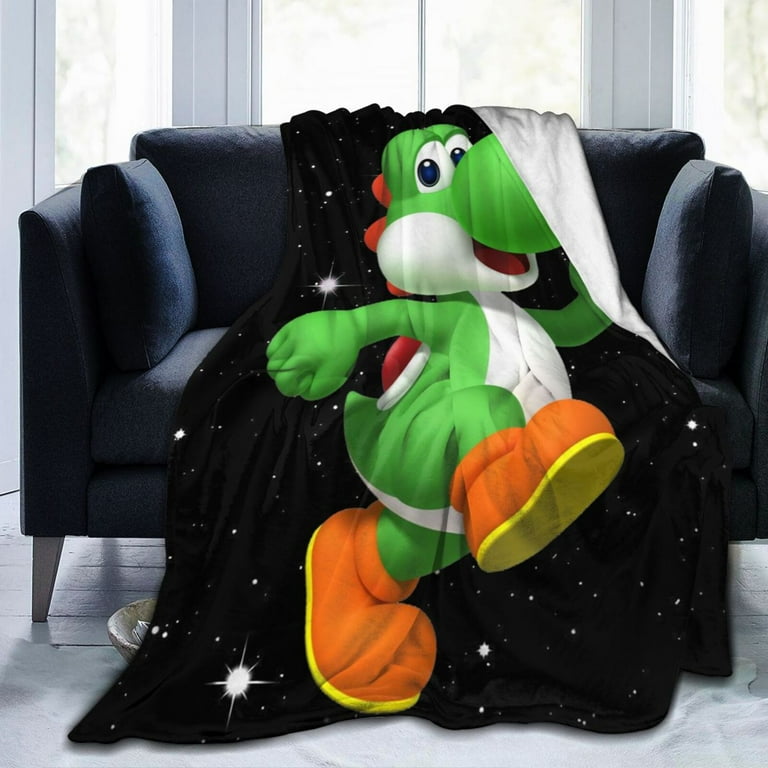 Super Mario Yoshi Ultra Soft Micro Fleece Blanket Plush Fuzzy Cozy Bed Blankets Lightweight Reversible Air Conditioner Quilt 60 X50