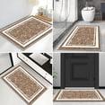 thumbnail image 6 of TECHVIDA Bathroom Rugs,Non-Slip Ultra Soft Bath Mat,Soft Absorbent Bathroom Rug,Machine Washable,(18"x26",Dark Brown), 6 of 9