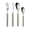 Green, variant on 4 Pack Silverware Set Stainless Steel Colorful Handle Tableware Kitchen Flatware Set Utensils, Includes Dinner Knives, Forks, Spoons by Ageoie