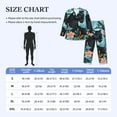 thumbnail image 4 of Daiia Black Panther Floral Illustration for Men's Long-Sleeved Pajama Set – Soft & Comfortable Sleepwear Button-Up Pajamas Cozy Lounge Wear-Small, 4 of 7
