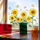 thumbnail image 4 of Etiqueta engomada de la ventana de la mariposa del girasol del arco iris removible sin pegamento, calcomanías anticolisión de la ventana del Color deslumbrante del sol, previene los golpes d, 4 of 5