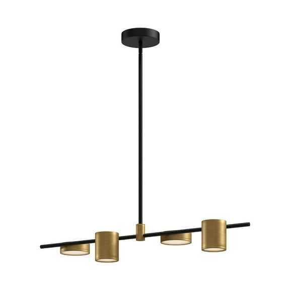 LP96840-BK/BG-Kuzco Lighting-Jayden - 28W LED Linear Pendant-5.75 Inches Tall and 7.63 Inches Wide-Black/Brushed Gold Finish