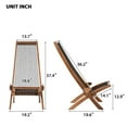 thumbnail image 2 of Folding Chairs for Outside Camping, Rope Design Ergonomic Indoor Outdoor Gardens Balconies Porch Chair with Stable Structure, 2 of 7