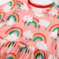 thumbnail image 5 of WIBACKER Summer Little Girl's Casual Cotton Dress Short Sleeve Tutu Dresses - Rainbow, 5 of 6