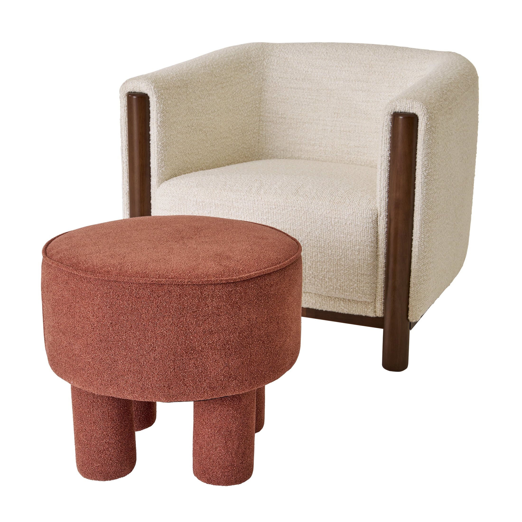 Better Homes & Gardens Adlin Ottoman, Rust