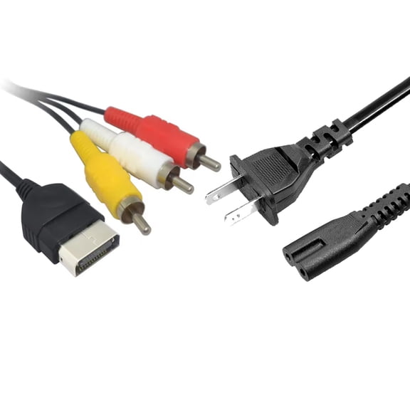 RUITROLIKER AC Power Cable with AV Cable, Compatible for Xbox Console
