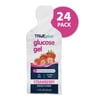 TRUEplus Glucose Gel Pouch, 15g Fast-Acting Carbohydrates, Strawberry Flavor, 24 Pack
