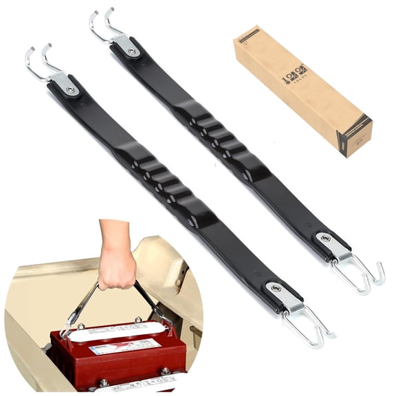 10L0L Golf Cart Battery Lifting Strap ,Universal Battery Carrier Strap for Yamaha EZGO Club Car Trojan Golf Cart Batteries -2 Pack Black