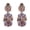 White, variant on 6 Pairs Women Earrings Egg-shaped Cubic Zirconia Jewelry Electroplating Long Lasting Dangle Earrings for Banquet,Sky Blue