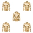 thumbnail image 2 of Qarigey Camisa transpirable para hombre Satén con mangas largas - Boda de trabajo o en casa Buen corte para el cuerpo normal Camisa de trabajo Type2 NO2, 2 of 6