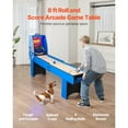 thumbnail image 2 of KFFKFF 8' Scoring and Rolling Traditional Arcade Game Table, Indoor Arcade Equipment with Digital Scorekeeper, Sound, Auto Ball Retrieval for Family Fun, 4 Balls Provided, 2 of 9