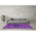 thumbnail image 3 of Ahgly Company Indoor Round Oriental Purple Industrial Area Rugs, 6' Round, 3 of 4