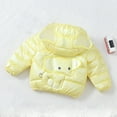 thumbnail image 3 of Favoffer Kids Elephant Print Shiny Puffer Coat Baby Boys Girls Hooded Warm Winter Jacket Infant Outerwear Wholesale 1-6Y, 3 of 9