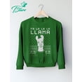thumbnail image 4 of Tstars Fa La La Llama Ugly Christmas Sweater Funny Xmas Women Sweatshirt Large Green, 4 of 6