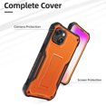 thumbnail image 2 of ExoGuard For iPhone 14 Case, Phone Case with Screen Protector and Kickstand (Orange), 2 of 7