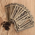 thumbnail image 4 of 20Pcs Antique Brass Drawer Label Pull Cabinet Frame Handle File Name Card Holder, 4 of 7