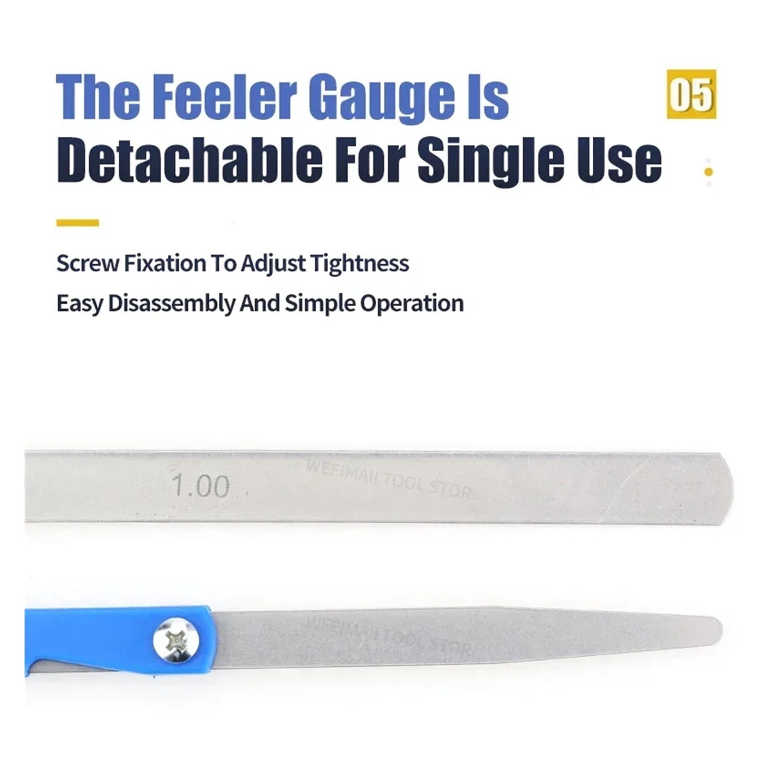 150A17 Feeler Gauge Metric Probes For Gap Sheet Gauge Blades Measurment Tools Gauge Set Leaf Filler Thickness ,Corrosion-Resistant