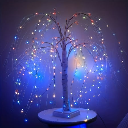 

1pc LED Willow Tree Lights USB Willow Tree Lamp Tabletop Artificial Willow Christmas Tree Fairy Lights Bonsai Weeping Willow Lit Tree For Christmas Party Home Bedroom Shelf Decor