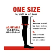ACE Brand Adjustable Hinged Knee Brace, Black/Gray, 1 Brace