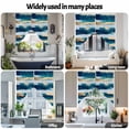 thumbnail image 6 of Abstract Modern Swag Curtain Valance for Windows, Gold Blue Ripple Window Treatments Short Swag Topper for Kitchen Windows Bathroom Bedroom, 36"x36", 6 of 8