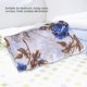 thumbnail image 5 of Cortina transparente para ventana con estampado de rosas románticas de 1x2m para hogar, Hotel, balcón decorativo, cortina transparente (azul), 5 of 8