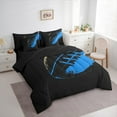 thumbnail image 3 of Manfei American Football Bedding Comforter Set 7pcs for Boys, Sports Theme Full Bedding Set, Black Blue Fitted Sheet Flat Sheet, Luxury Bedroom Decor, 3 of 8