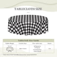 thumbnail image 2 of Round Tablecloth with Wave Lace 60 Inch, White Black Buffalo Check Plaid Round Tablecloths Waterproof Table Covers Kitchen Tablecloth for Dining Table, Buffet Parties and Camping, 2 of 8