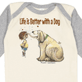 thumbnail image 4 of Inktastic Life is Better with a Dog Boys or Girls Long Sleeve Baby Bodysuit, 4 of 5