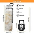 thumbnail image 3 of Circle Marble Sports Water Bottle Portable Travel Mug 32oz BPA Free Leak Proof Straw Transparent Tritan for Gym Yoga Cycling Camping, 3 of 7