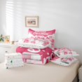 thumbnail image 6 of Manfei Cartoon Xmas Snowman 7-Piece Bedding Comforter Set,Pink Christmas House King Bedding Sets,Happy New Year Bed Sheets For Kids,Super Cozy Room Decor Reversible, 6 of 8