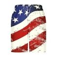 thumbnail image 3 of Men's American Flag Swim Trunks USA 4th of July Patriotic Board Shorts Quick Dry Lined Beach Shorts, 3 of 4