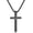 Big black cross: 2.17" * 1.18", variant on Cross Necklace for Men, Mens Cross Necklaces with 2.5mm Rope Chain, Stainless Steel Pendant Chain 16-28 Inch