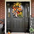 thumbnail image 5 of Fall Sunflower Wreath Artificial Lattice Wreaths For Front Door For Thanksgiving Festival Decorations Indoor And Outdoor, 5 of 5