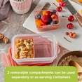 thumbnail image 3 of Snapware Meal Prep Divided: 2-cup Rectangle Storage Container, 2-Section, 3 of 4