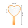 thumbnail image 2 of Unique Bargains 1 Pc Heart-shaped Handheld Mirror for Vacation Travel Yellow Plastic Glass, 2 of 5