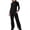 Black, variant on Big Kids Girls Snow Bib Pants Waterproof Insulated Ski Overalls with Adjustable Shoulder Straps Full Length Winter Snowboard Pants with Zip Pockets for Skiing Hiking and Outdoor Play