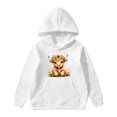 thumbnail image 5 of SJLDQY Hoodies for Girls Cute Highland Cow Graphic Hooded Sweatshirts Fall Winter Casual Hoodie Girls Long Sleeve Pullover Tops with Pockets, 5 of 5