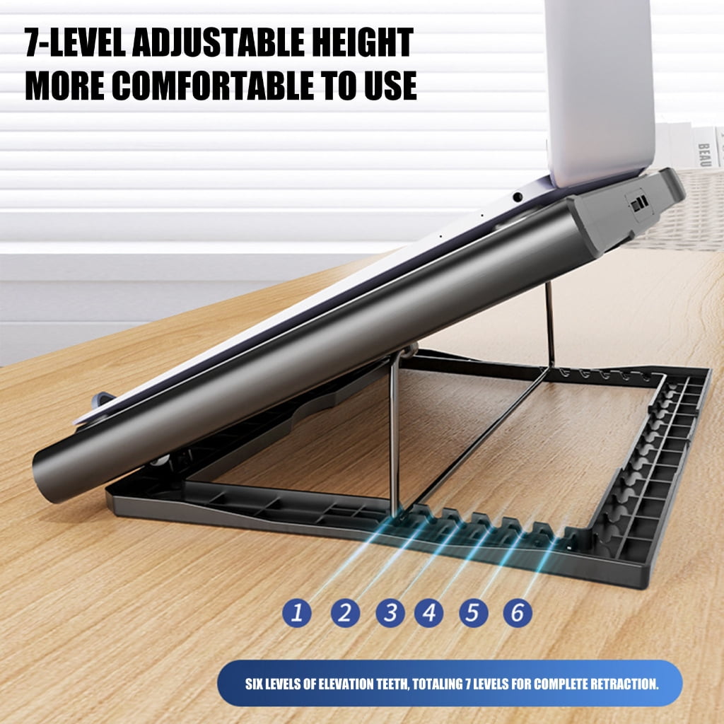 Ergonomic Laptop Stand with Cooling Function Adjustable Angle and Height for 13 to 17 Inch Notebooks Foldable Design
