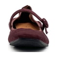 thumbnail image 3 of Ollio Women's Shoes Basic Mary Jane Elasticated Square Toe Ballet Flat F17340, 3 of 6