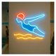 thumbnail image 2 of Letrero Luminoso De Neón Para Natación, Brillo Ajustable, Ideal Para Escuelas De Natación, Clubes, Gimnasios, Spas Y Complejos Deportivos 40cm, 2 of 3