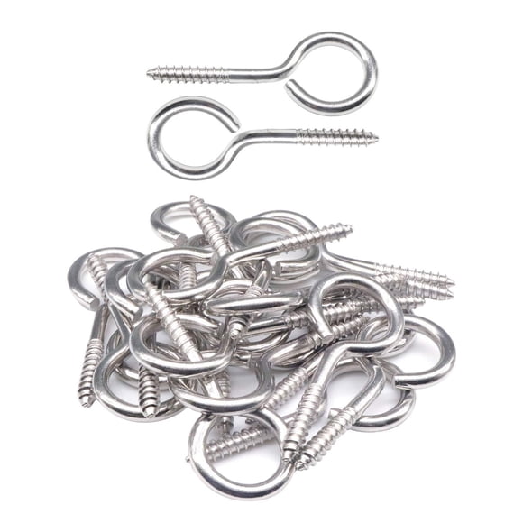 Tornillos tipo ojo IMSCREWS 8/18 de acero inoxidable 63,6 mm, 20 unidades