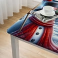 thumbnail image 4 of BANET Tablecloth Square Christmas Snowman Winter Snow Bird Table Cloth Outdoor Waterproof Tablecloths for Party Picnic Indoor Table Cover for Dining/Kitchen Home Decoration White, 4 of 7